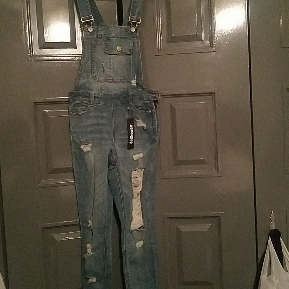 Distressed Overalls